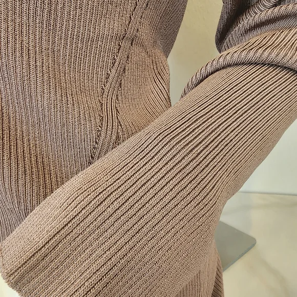 ANN TAYLOR NWTO,BEAUTIFUL BROWNISH/ DARK TAUPE DRESSY CARDIGAN SIZE XL